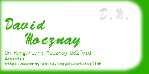 david mocznay business card